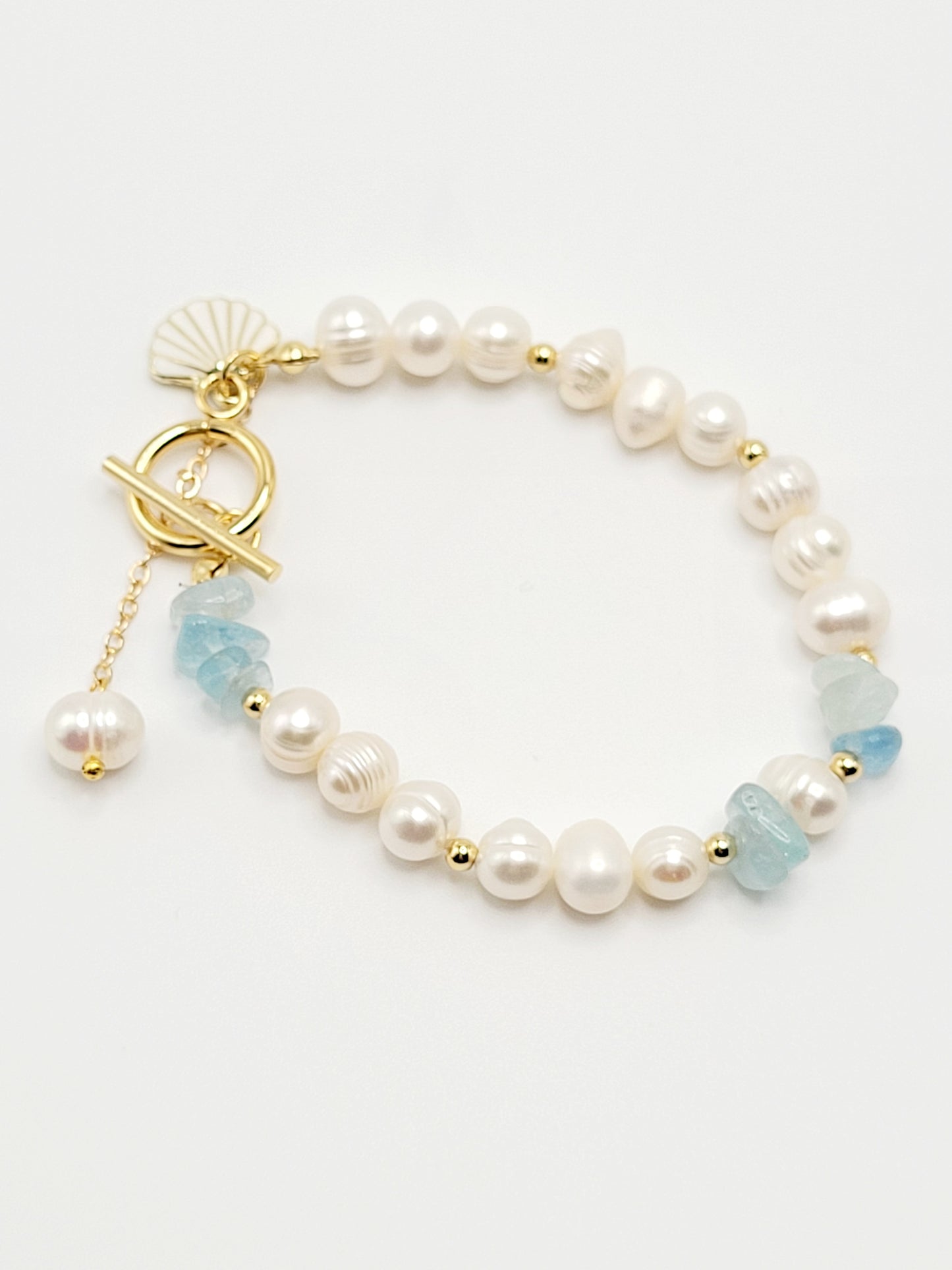 Pulsera perla corazon