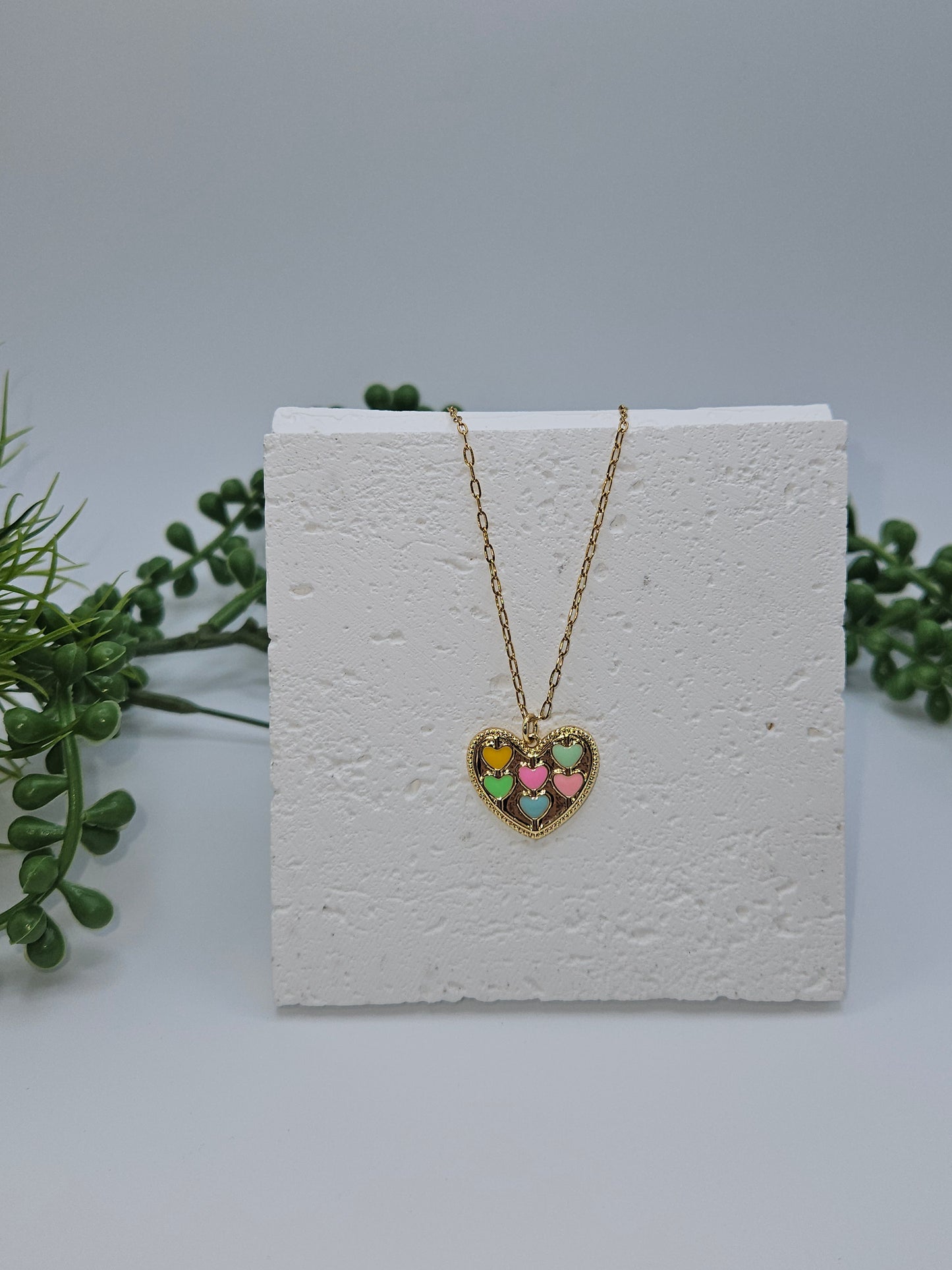Multicolors Hearts Chain