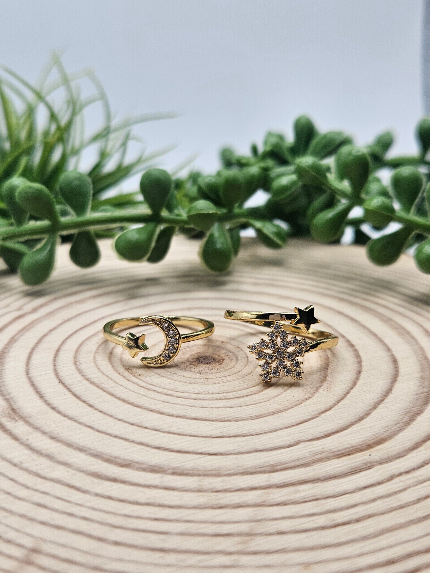 Moon & Star Rings