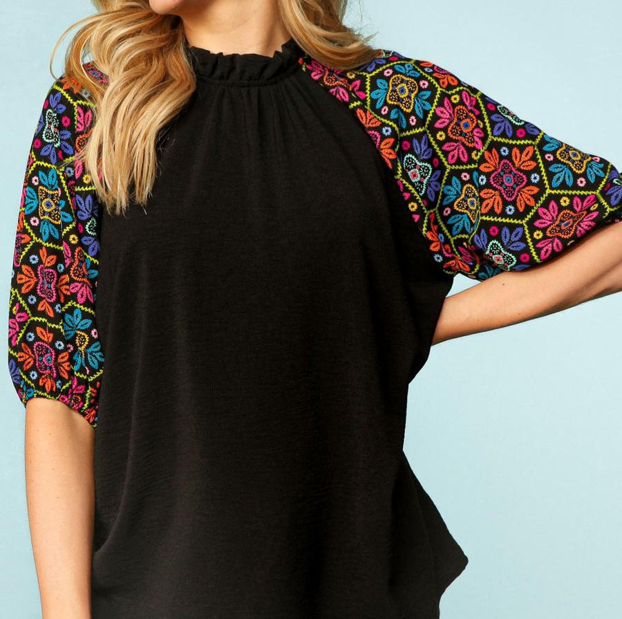 Black Multi Top Plus