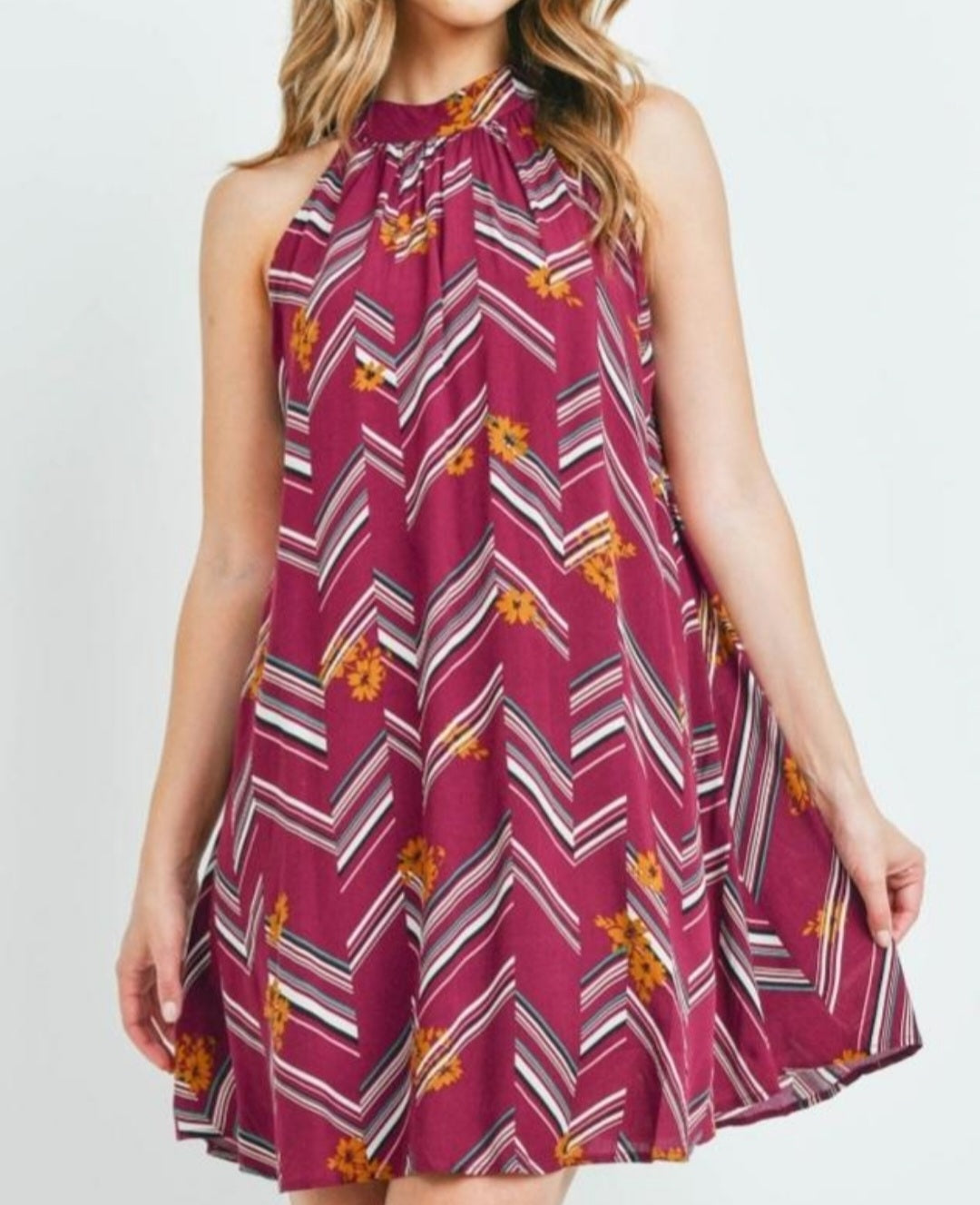 Black print dress