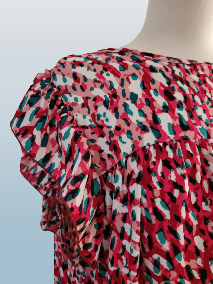 Red multi dress Plus
