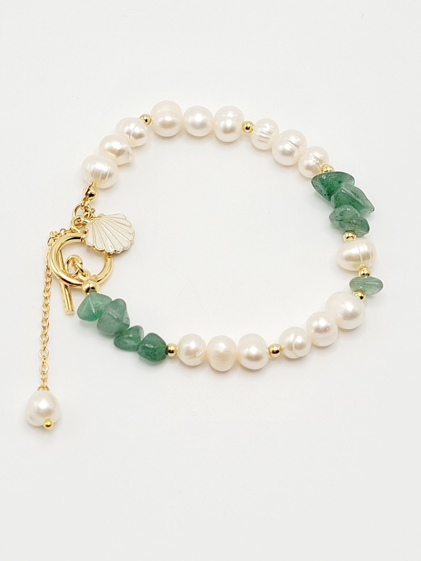 Pulsera perla corazon