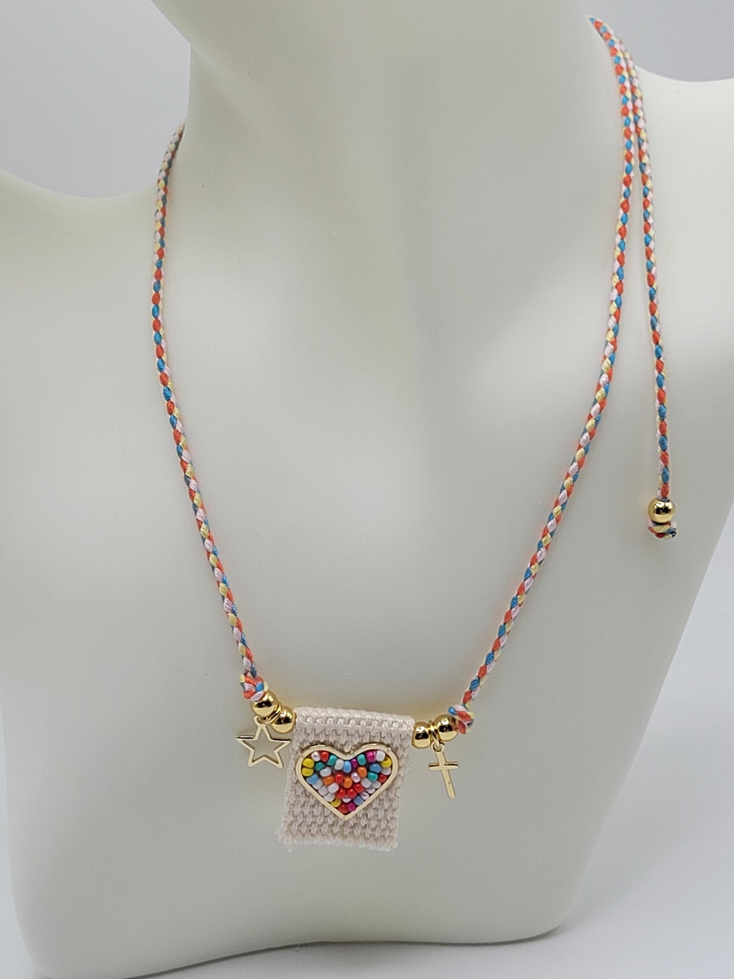 Collar tela Corazon