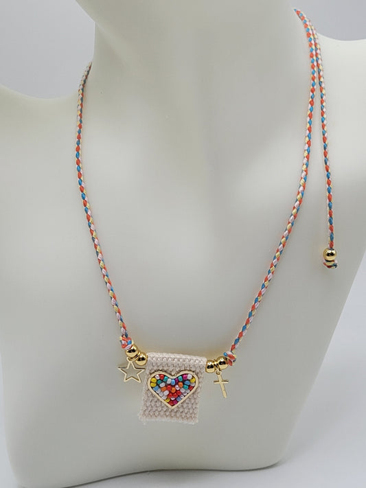 Collar tela Corazon