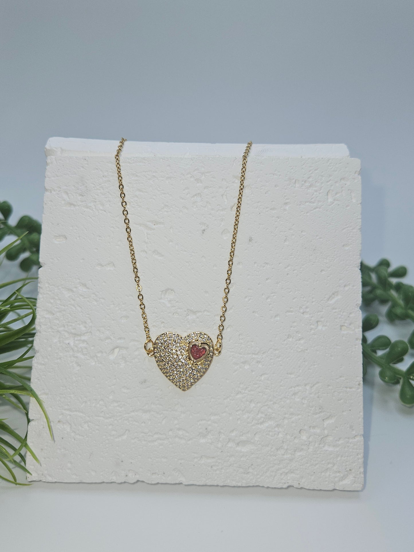 Heart Gold & Red Set