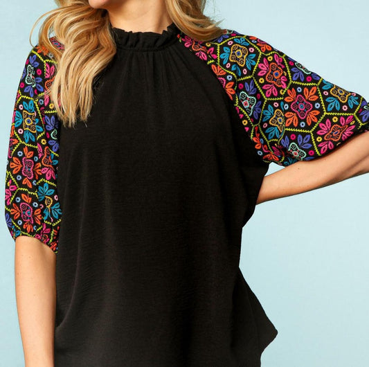 Black Multi Top Plus