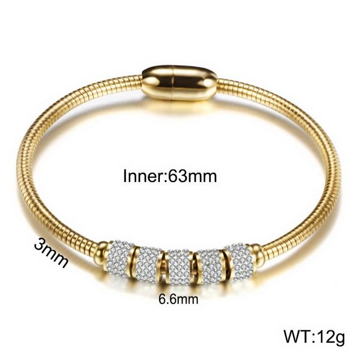 Silver Stones & Gold Bracelet