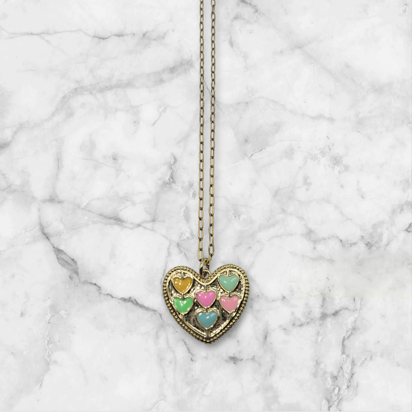 Multicolors Hearts Chain
