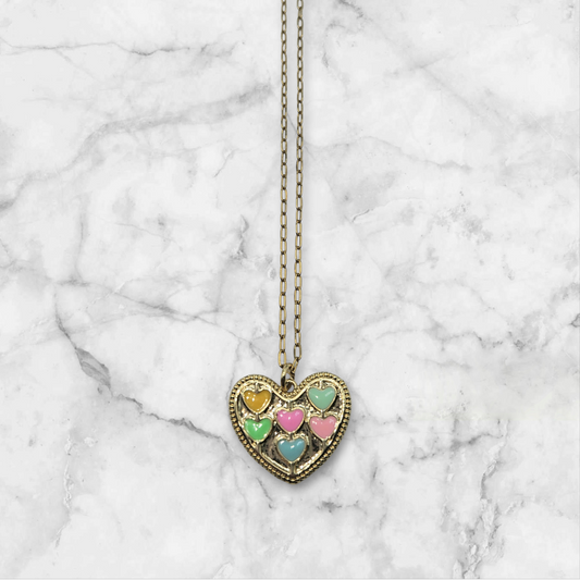 Multicolors Hearts Chain