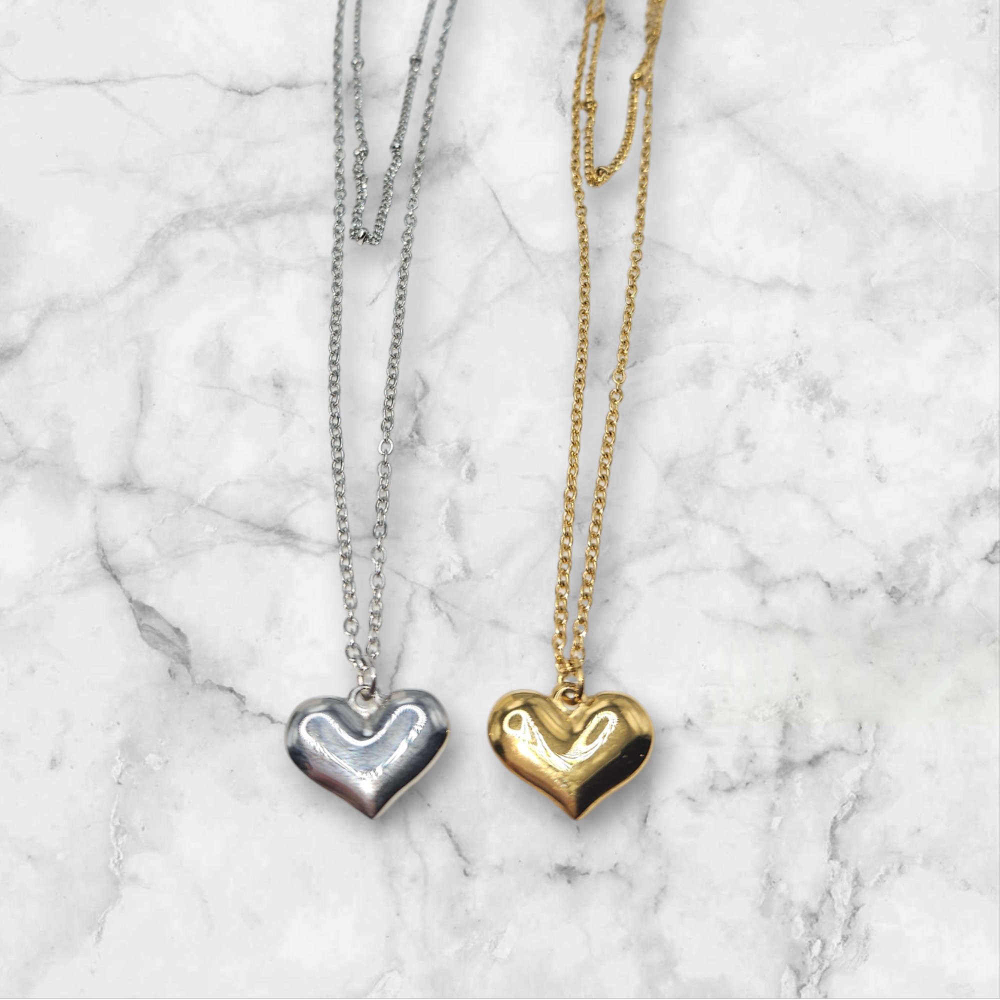 Double Heart Chains – Alemil Collections