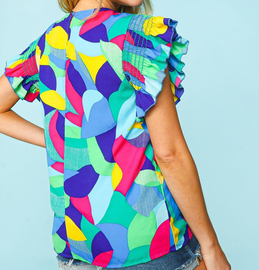Geometric multicolor top Plus