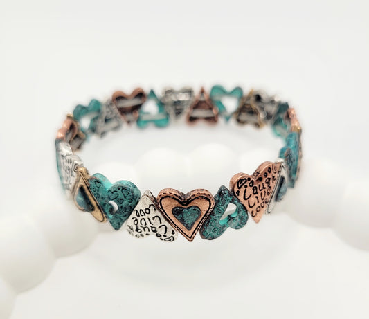 Heart inspirational bracelet