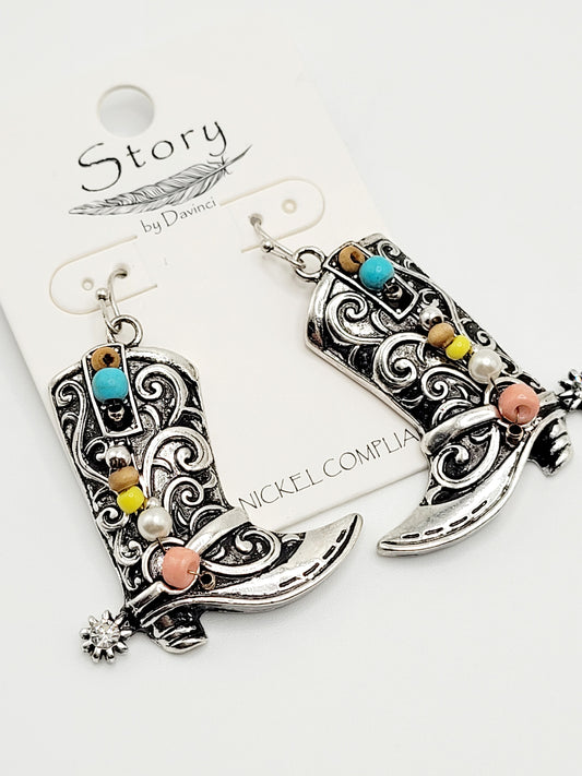Cowboy boot earring