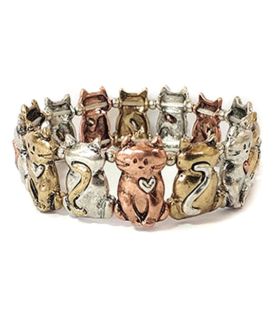 Cat metal bracelet