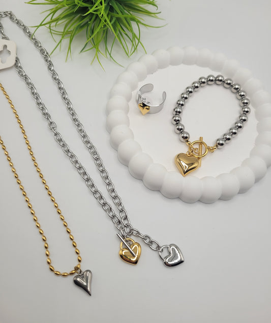 Collares corazones