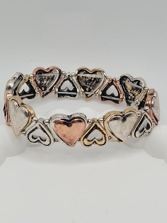 Heart metal bracelet