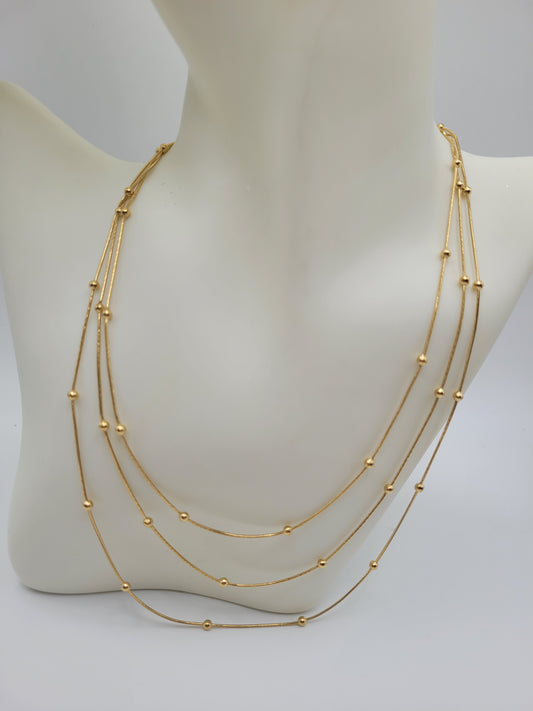 Collar triple cadenas